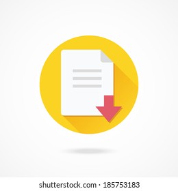 Vector Download File Icon
