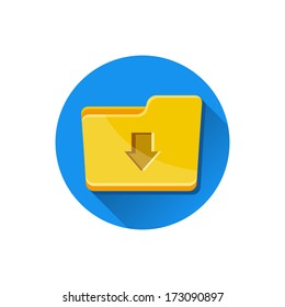 Vector Download Folder Icon