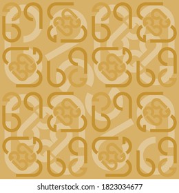 Descarga vectorial del patrón dorado sin soldadura