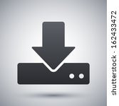 Vector download to hdd icon