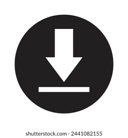 ilustración de botón de icono de descarga vectorial