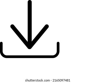Ilustración del logotipo del icono de descarga del vector 
