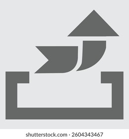 Vector download icon representing file transfer, digital content, easy access.