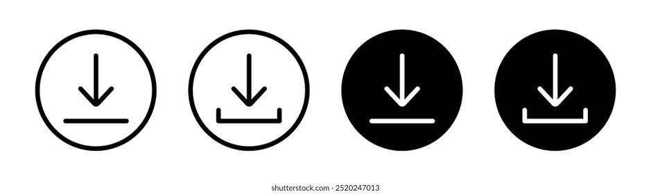 Symbolsatz für Vektor-Download-Symbol