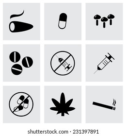 Vector download icons set on grey background