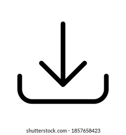 Vector download rounded icon design.