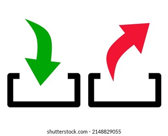vector download and upload icon with simple design