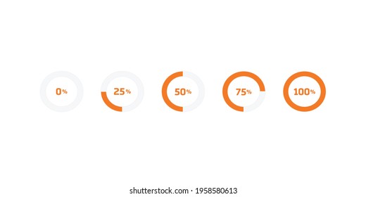 Vector download or upload status icon illustration, Load icon. Circle website buffer loader.