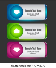vector downloading buttons