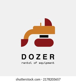 vector dozer logo construction heavy equipment illustration used for company brand symbol etc
