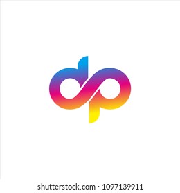 Vector DP monogram concept logo design template illustration eps 10