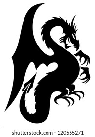 Dragon Silhouette Images, Stock Photos & Vectors | Shutterstock