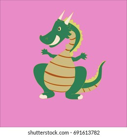 Vector of dragon cartoon.