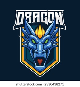 Vector of dragon with esport style  illustration