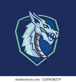 Vector of dragon with esport style  illustration