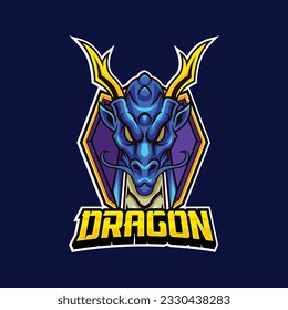 Vector of dragon with esport style  illustration