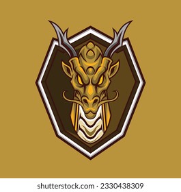 Vector of dragon with esport style  illustration