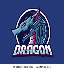 Vector of dragon with esport style  illustration