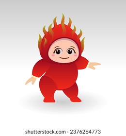 Vector Dragon fruit kawaii cartoon character vector funny Dragon fruit kawaii illustration