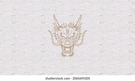 vector dragon head illustration design