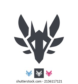 Vector Dragon Head Logo Design.