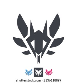 Vector Dragon Head Logo Design.