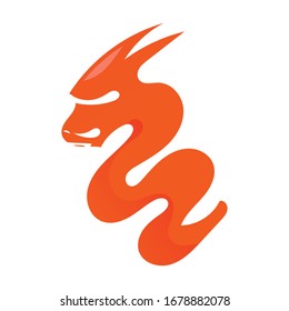 Vector Dragon, Logotype Icon. Modern, Digital Graphics.