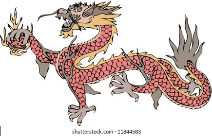 vector of dragon, from a snapshot of traditional chinese paper-cut