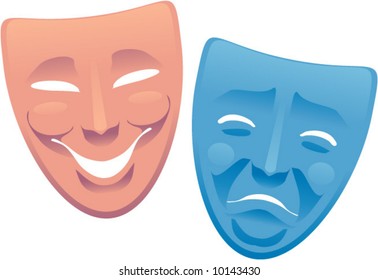 vector drama masks