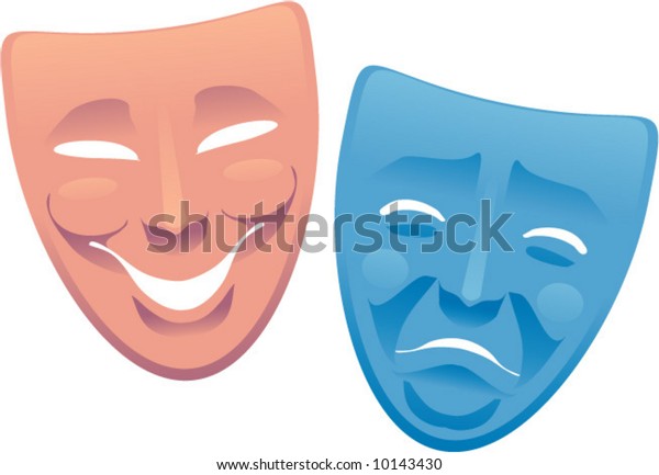 Vector Drama Masks Stock Vector (Royalty Free) 10143430