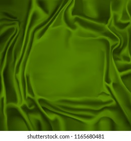 Vector Drape. Groovy Green Background 