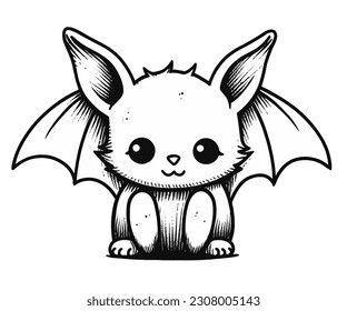 Vector Draw, Cute Gargoyle, illustration