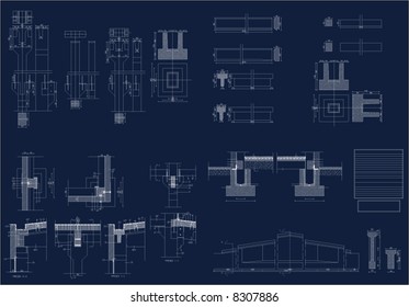 dibujo vectorial de detalles industriales