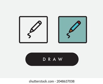 Vector draw tablet icon illustration