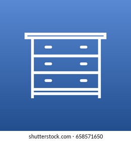 Vector Drawer Unit Element In Trendy Style.