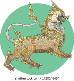 It is a vector drawing about animals in the imagination.

