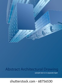 vector drawing of the abstract buildings from above