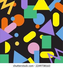 Vector drawing abstraction background geometric shapes