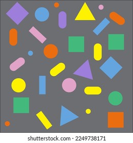 Vector drawing abstraction background geometric shapes