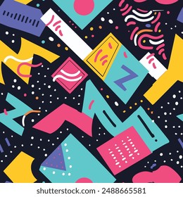 Vector drawing abstraction background geometric shapes background