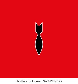 Dibujo de Vector de un estilo plano de bomba Aéreas
