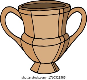Vector drawing amphora. Greek vessels. Sketch, illustration. decorative