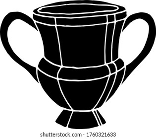 Vector drawing amphora. Greek vessels. Sketch, illustration. decorative