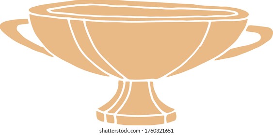 Vector drawing amphora. Greek vessels. Sketch, illustration. decorative