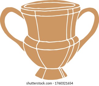 Vector drawing amphora. Greek vessels. Sketch, illustration. decorative