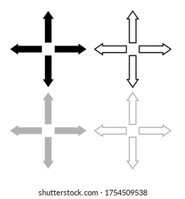 Flechas de icono del vector en color negro y gris del lado de la mano