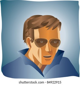 dibujo vectorial del hombre sorprendido