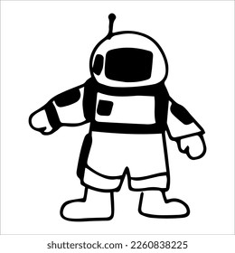 Vector drawing of an astronaut in a spacesuit