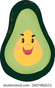 vector drawing of an avocado