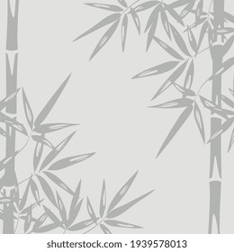 Vector drawing of a background with bamboo trees.